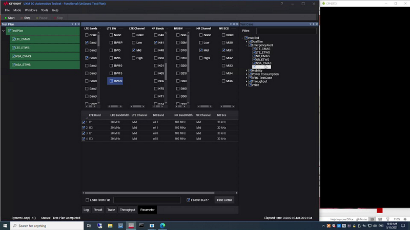 Functional KPI Automation Test Software Automation Parameters
